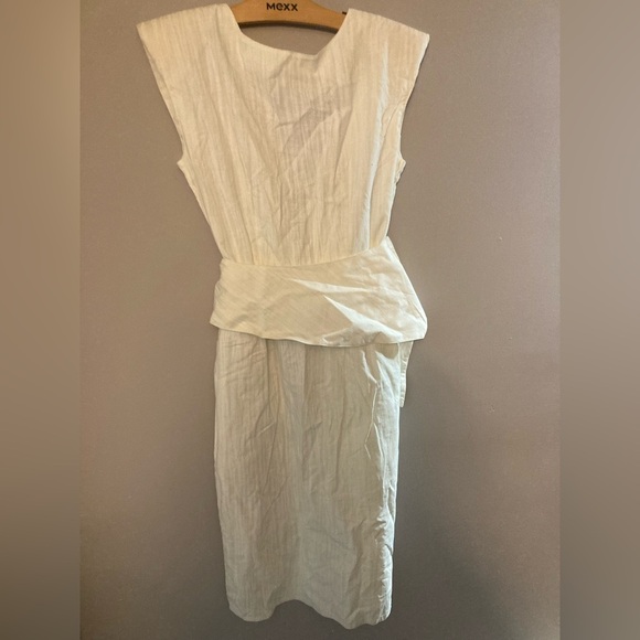 VINTAGE true wrap off white dress - Picture 4 of 5